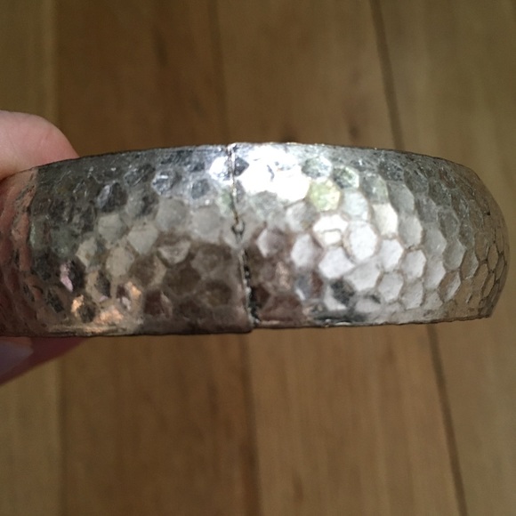 Three (3) Silver Boho Costume Bangle Bracelets - Picture 4 of 8